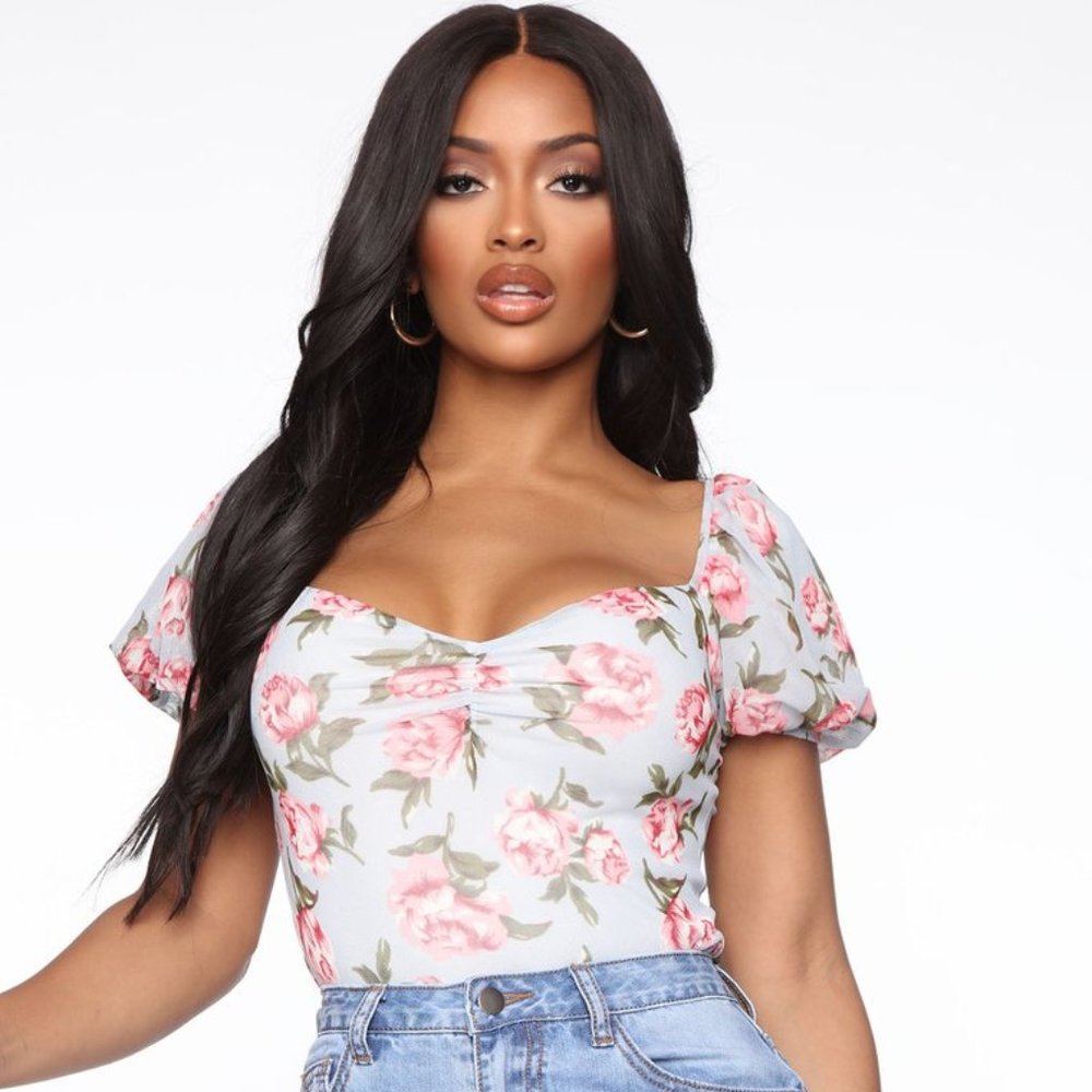 Love her Right Top - Blue/combo